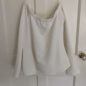 Off the shoulder, long sleeve (size small)